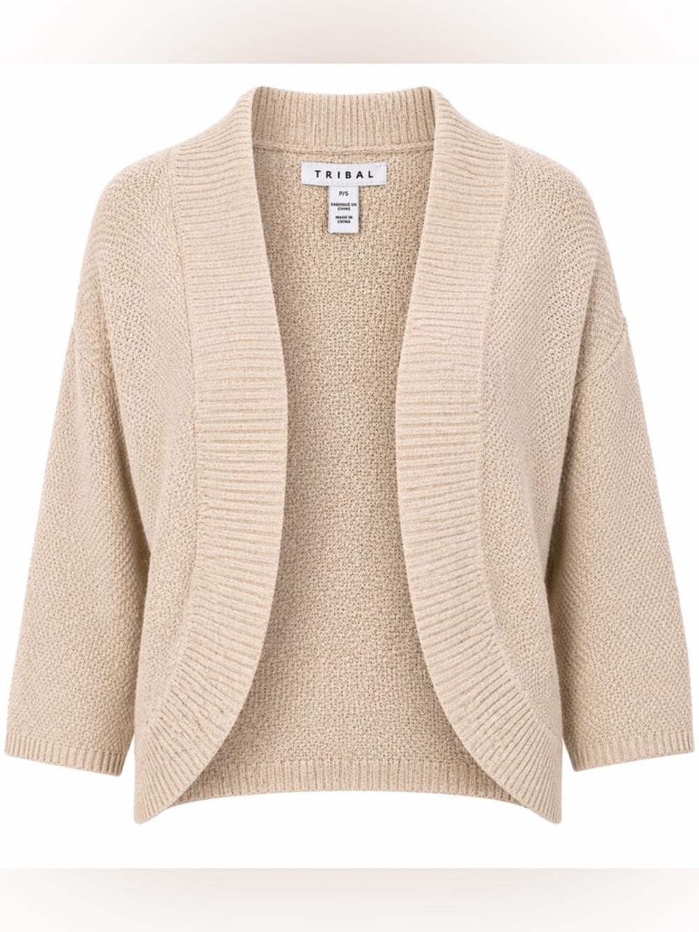 NWT Tribal Safari Open Front Knit Cardigan Small Boho